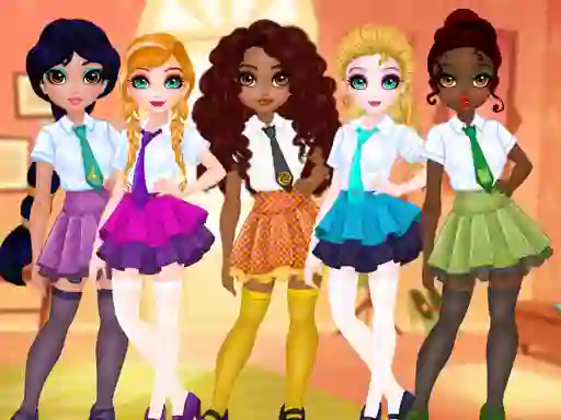 Игра Princesses BFF Rush To School онлајн