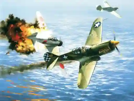 Игра Aviation Art Air Combat Slide онлајн