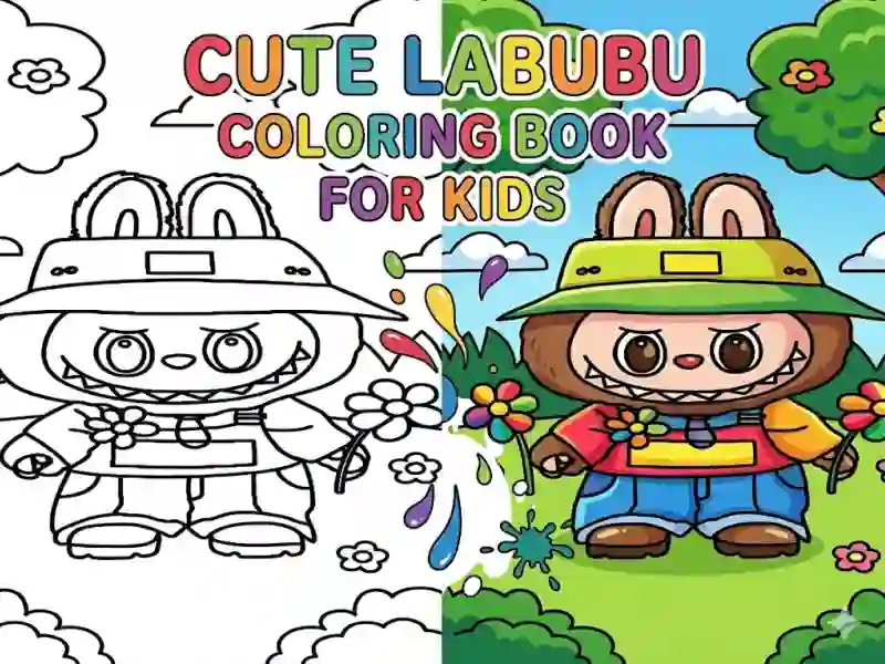 Игра Cute Labubu Coloring Book for Kids онлајн