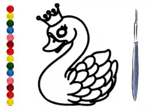 Игра Back To School: Swan Coloring Book онлајн