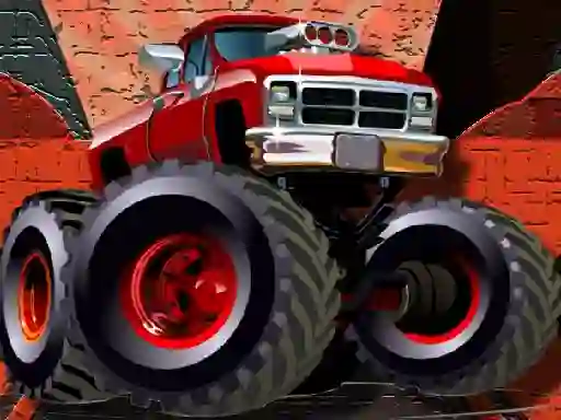 Игра Crazy Monster Trucks Puzzle онлајн