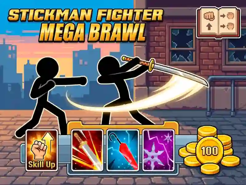 Игра Stickman Fighter Mega Brawl онлајн