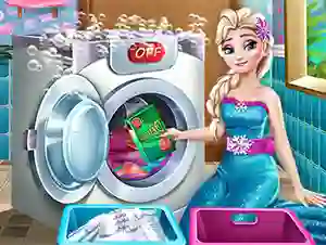 Игра Ice Queen Laundry Day онлајн
