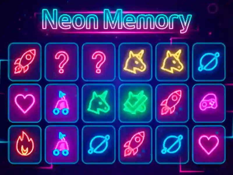 Игра Neon Memory онлајн