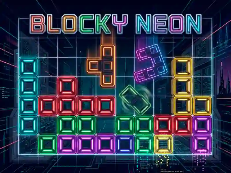 Игра Blocky Neon онлајн