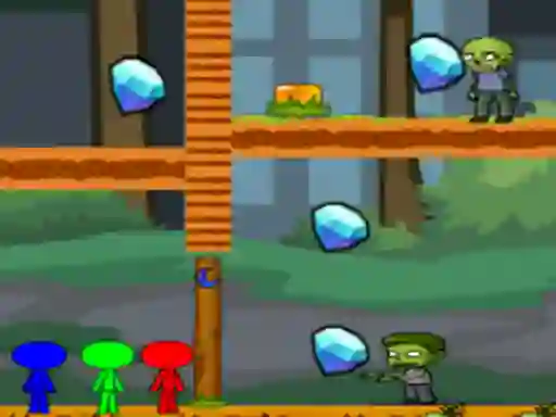 Игра StickMan Bros Vs Zombies онлајн