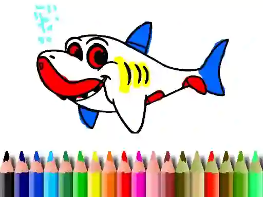 Игра Back To School: Shark Coloring Book онлајн