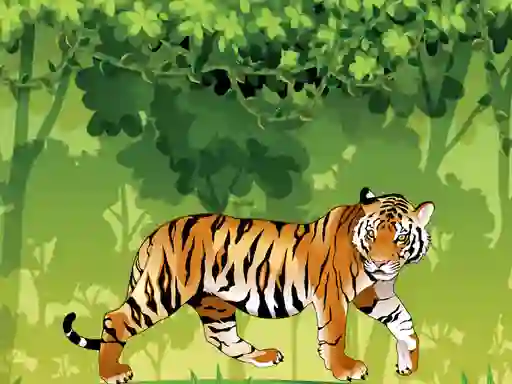 Игра Angry Tiger Coloring онлајн