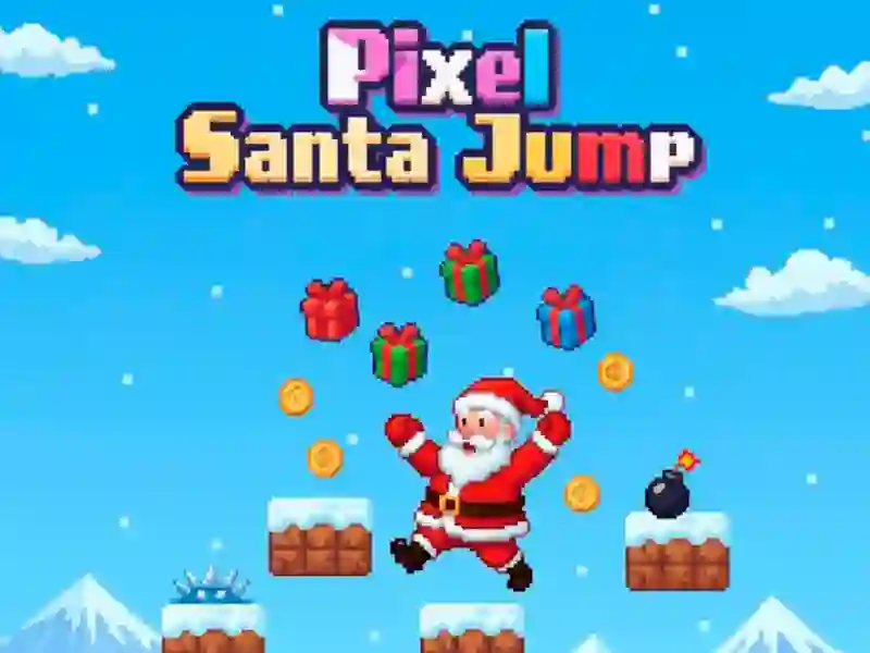 Игра Pixel Santa Jump онлајн