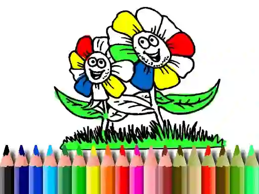 Игра Back to School: Flowers Coloring онлајн