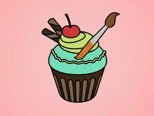 Игра Yummy Cupcake Coloring онлајн