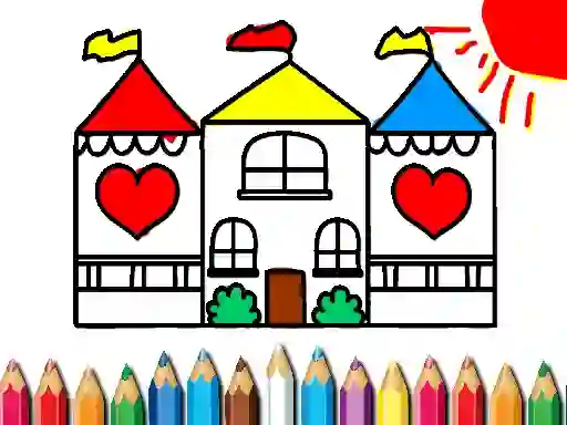 Игра Back To School Coloring Book DOLL HOUS онлајн