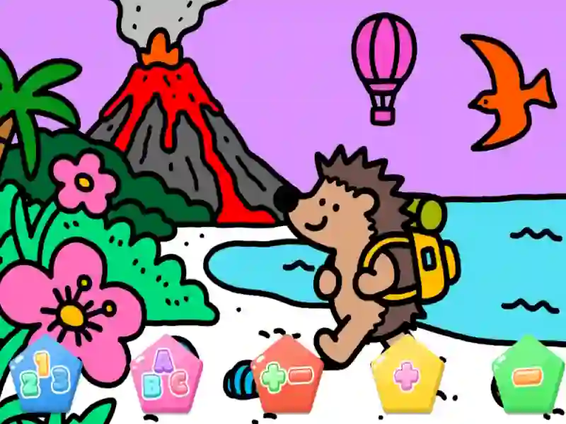 Игра Color By Code Volcano Hedgehog онлајн