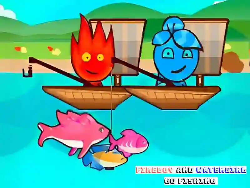 Игра FireBoy And WaterGirl Go Fishing онлајн