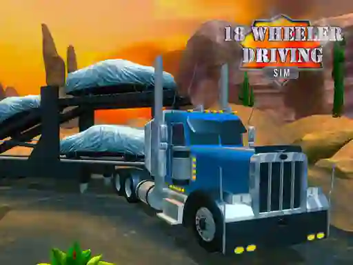 Игра 18 Wheeler Driving Sim онлајн