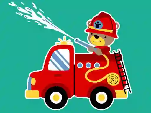 Игра Animal Firetrucks Match 3 онлајн