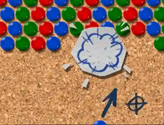 Игра Pinboard Bubble Shooter онлајн