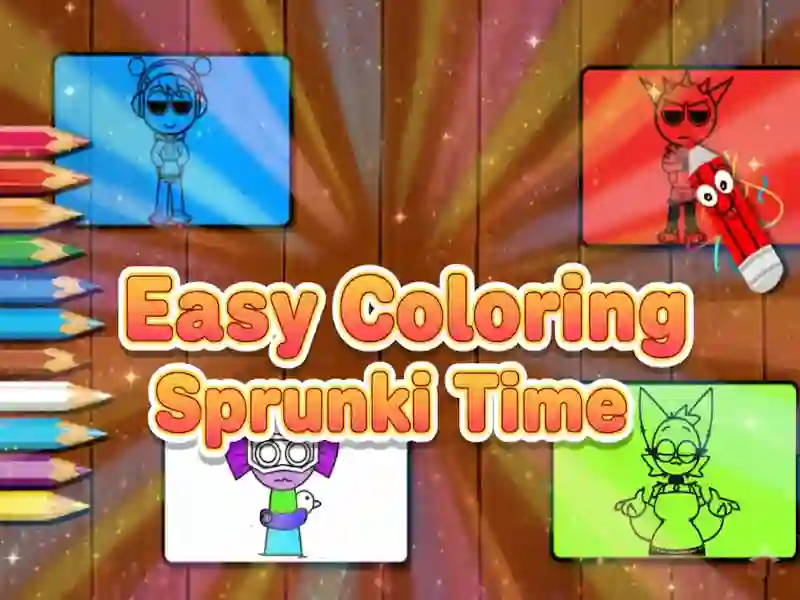 Игра Easy Coloring Sprunki Time онлајн