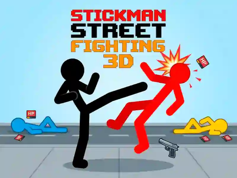 Игра Stickman Street Fighting 3d онлајн