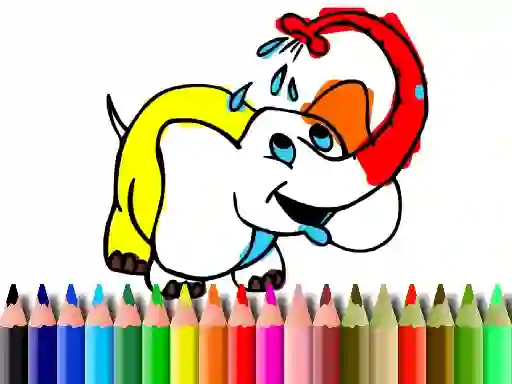 Игра Back To School: Elephant coloring онлајн