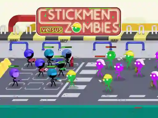 Игра Stickmen Versus Zombies онлајн