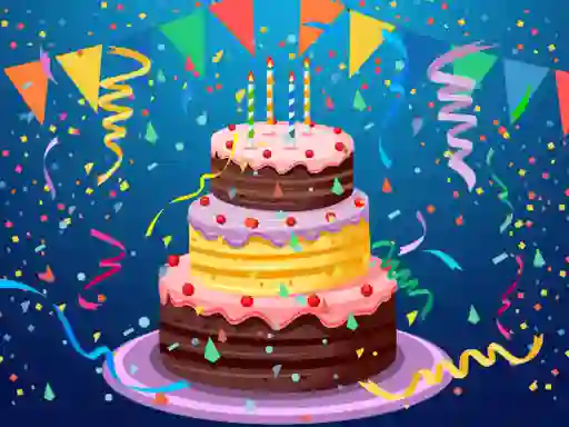 Игра Birthday cake puzzle онлајн