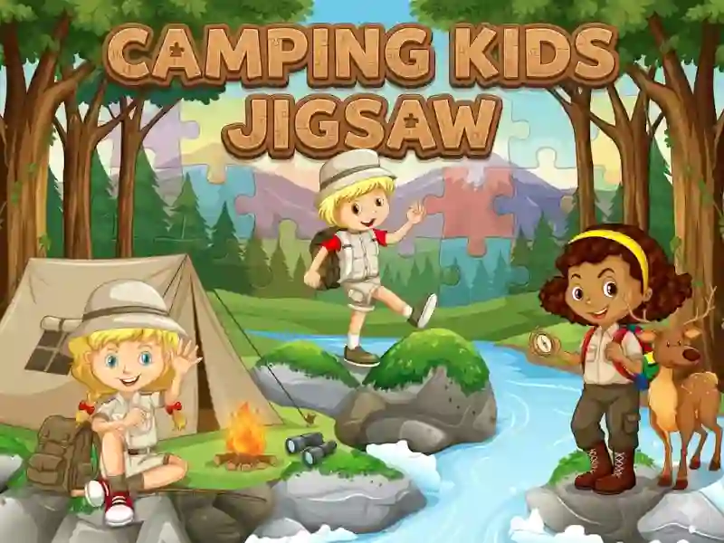 Игра Camping kids jigsaw онлајн