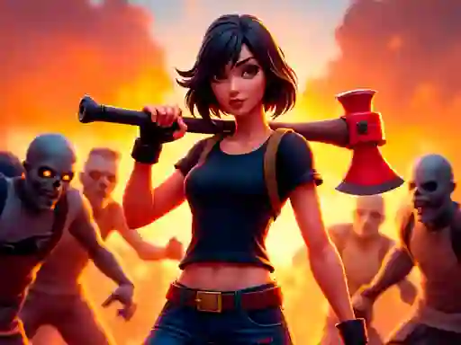 Игра Loop Survivors Zombie City онлајн