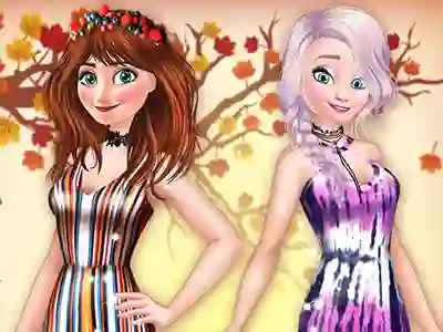 Игра Princesses BFFs Fall Party онлајн