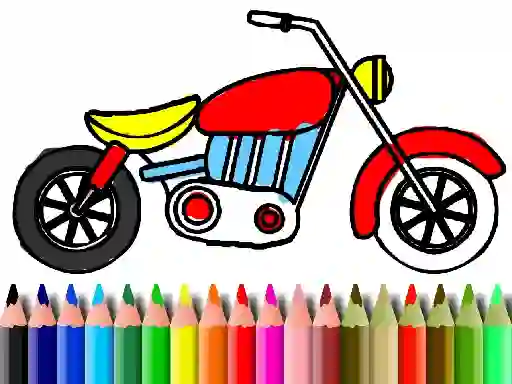 Игра Back To School: Motorbike Coloring онлајн