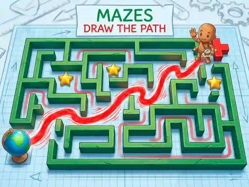 Игра Mazes Draw The Path онлајн