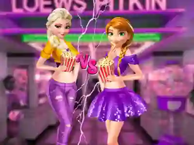 Игра Ellie and Annie Movie Night онлајн