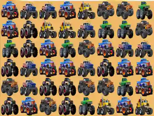 Игра Monsters Trucks Match 3 онлајн