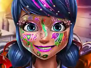 Игра Dotted girl new year makeup онлајн