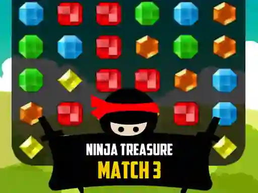 Игра Ninja Treasure Match 3 онлајн