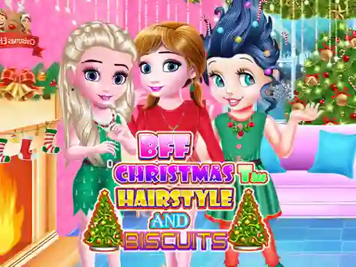 Игра BFF Christmas Tree Hairstyle and Biscuits онлајн