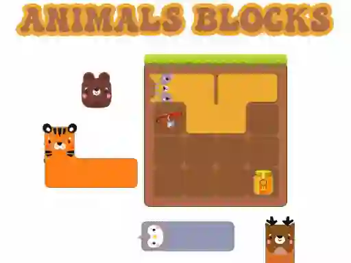 Игра Animals Blocks онлајн