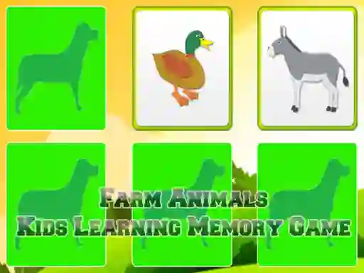 Игра Farm Animals Kids Learning  Memory онлајн