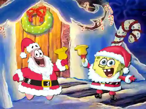 Игра SpongeBob Christmas Jigsaw Puzzle онлајн