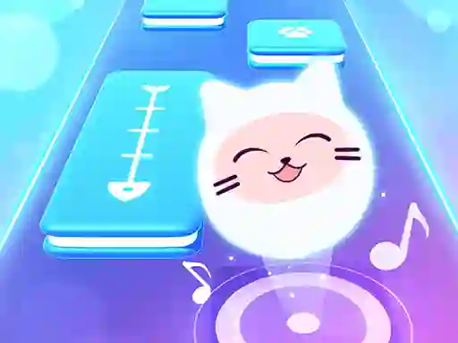 Игра Music Cat! Piano Tiles Game 3D онлајн