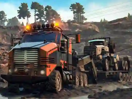 Игра Trucks in Mud Jigsaw онлајн
