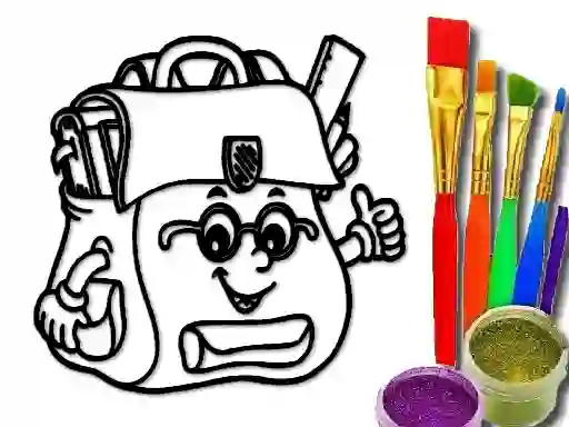 Игра Back To School: School Bag Coloring Book онлајн