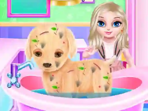 Игра Baby Elsa Puppy Surgery онлајн