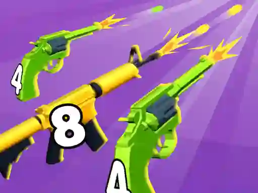 Игра Merge 2048 Gun Rush онлајн