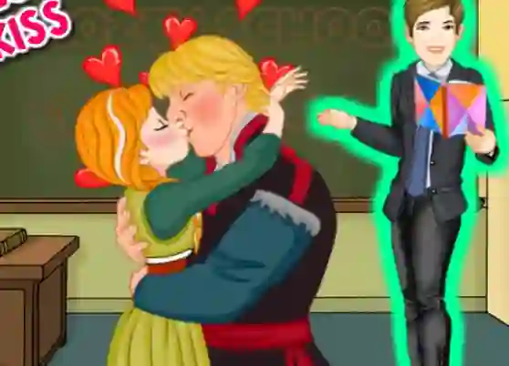 Игра Ice Princess School Kiss онлајн