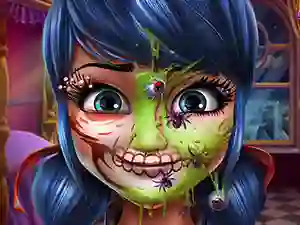 Игра Dotted Girl Halloween Makeup онлајн