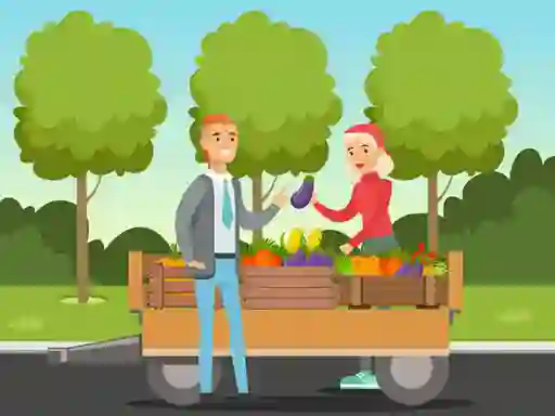Игра Selling Trucks Match 3 онлајн
