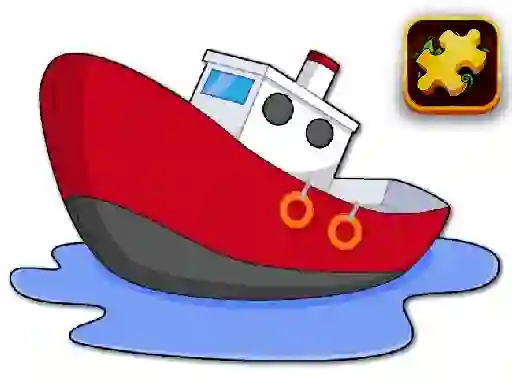 Игра Cartoon Ship Puzzle онлајн
