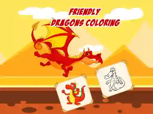 Игра Friendly Dragons Coloring онлајн
