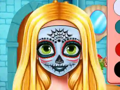 Игра Sister's Halloween Face Paint онлајн